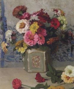 Zinnias by Emma Beach Thayer