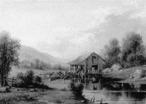 The Wood Shed By The Pond by Sanford Thayer