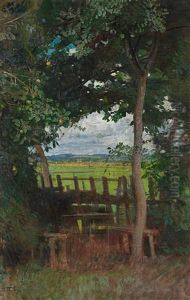 Freisitz Im Garten Unter Apfelbaumen by Max Thedy