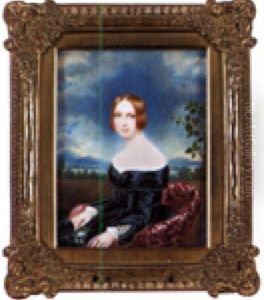 Bildnis Einer Jungen Frau Vor Landschaftlichem Hintergrund by Adolf Theer