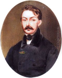 Ovales Brustbild Des Grafen Esterhazy Im Schwarzen Geherock