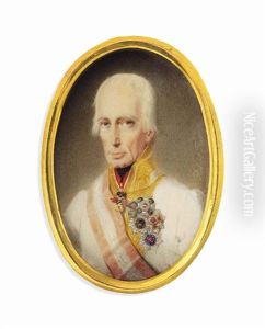 Francis I (1768-1835), Emperor Of Austria, In White Uniform, Wearing The Jewel Of The Order Of The Golden Fleece And The Sash And Breast-star Of The Imperial Austrian Order Of Maria Theresa