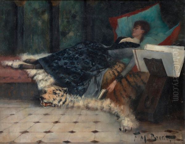 Couchwith Resting Lady - view 1