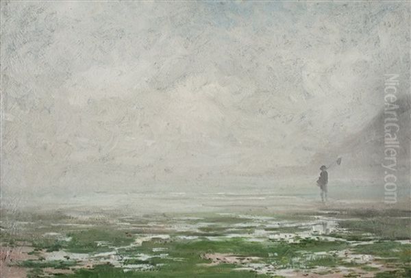 French Coastal Landscape In Fog - view 1