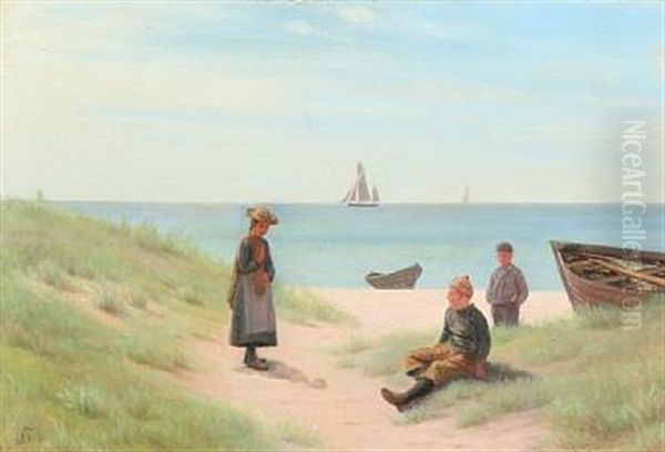 Children On The Beach At Skagen - view 1