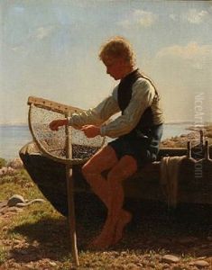 A Fisherboy by Hans Michael Therkildsen