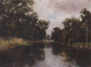Landscape With Lake by Carl Rudolph Theuerkauff