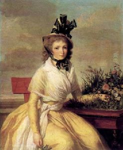 Portrait Of Anne Julie Houel (1761-1849) by Charles Thevenin
