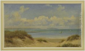 Sand Dunes, North Wales. Oil On Canvas. Signed Measures 5 X 8Â¾ Inches. by Walter Lawrence Breeden