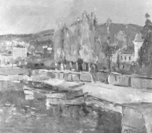 Uferpartie Mit Ruderbooten Am Neuenburgersee by Max Robert Theynet