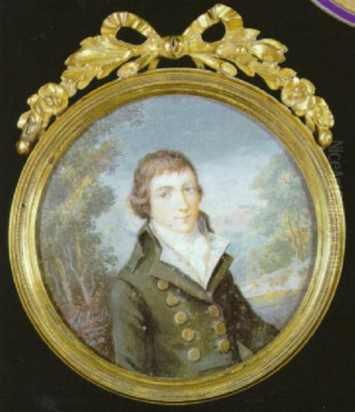 A Gentleman In Green Coat With Gold Buttons - view 1