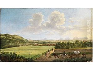 Landschaft Bei Der Festung Konigstein by Johann Friedrich Thiele