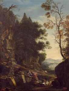 Landschaft Mit Schaferpaar by Johann Friedrich Thiele