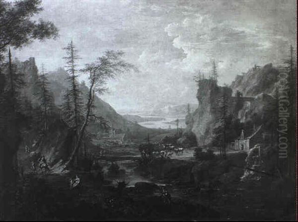 Flusstal In Felsiger Gebirgslandschaft - view 1