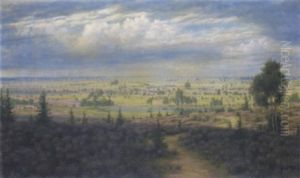 An Extensive Landscape by Alfred Rudolph Thielemann