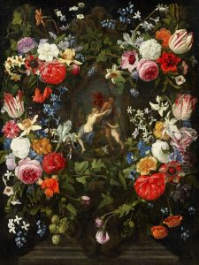 Venus And Adonis In A Floral Garland Venus And Adonis In A Floral Garland