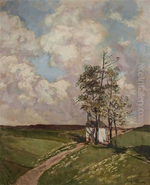 Hugellandschaft Mit Kleiner Kapelle - view 1