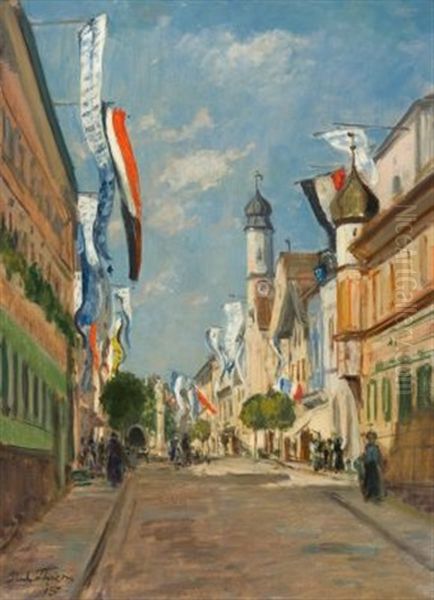 Strase In Murnau, Beflaggt - view 1