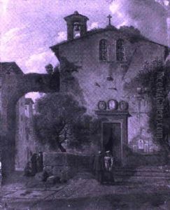 Vue De Ville Italienne by Anne Claude Thienon