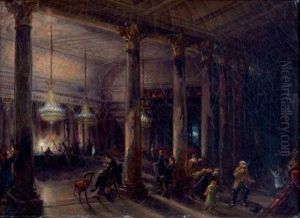 Interieur D'un Vauxhall A Paris by Louis Desire Thienon