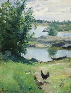 Rooster And Hen by Ada Thilen