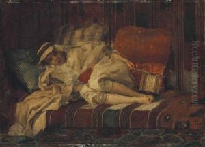 Portrait D'un Jeune Garcon En Oriental by Eugene Romain Thirion