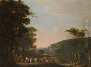 The Reconciliation Of Jacob And Esau, In An Extensive Italianate Landscape The Reconciliation Of Jacob And Esau, In An Extensive Italianate Landscape