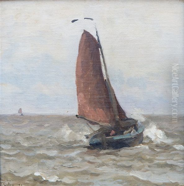 A Fishing Vessel At Sea - view 1