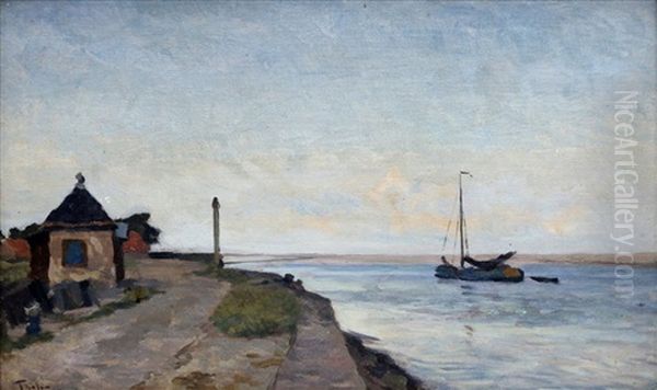 Gezicht Op Het Krabbersgat Langs Enkhuizen Met Het 'peteroliehuisje' - view 1
