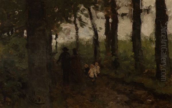 Mr. And Mrs. Tholen With The Arntzenius Triplets - view 1