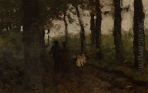 Mr. And Mrs. Tholen With The Arntzenius Triplets by Willem Bastiaan Tholen