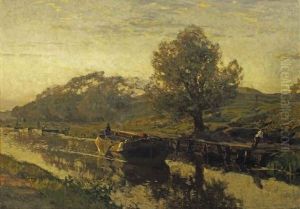 Het Kanaal Bij De Witte Brug: Early Morning Along The Canal by Willem Bastiaan Tholen