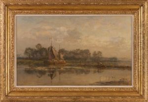 Het Kanaal Bij De Witte Brug: Early Morning Along The Canal by Willem Bastiaan Tholen
