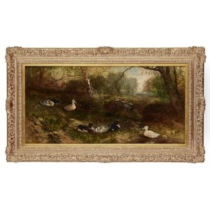 Ducks On A Riverbank