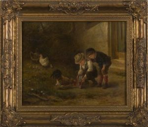 A Handsome Fellow: Children With Rooster