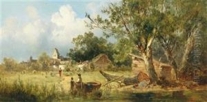 Landscape In The Salzburg Region by Josef Thoma the Younger