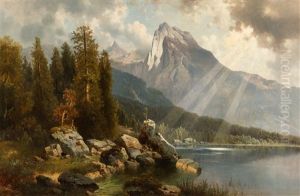 Der Hochkalter Am Hintersee In Baiern by Josef Thoma the Younger