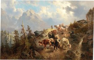 Driving Down The Cattle From The Alps