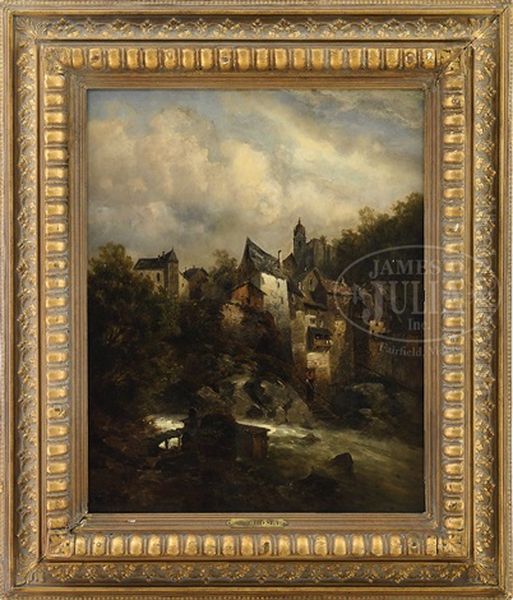 Alpine Village With Stream - view 1
