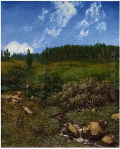 A Summer Landscape In The Black Forest by Hans Thoma