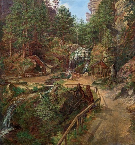 Wasserfall Im Amselthal Bei Reithen - view 1