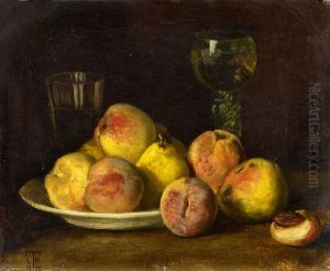 Still Life With Fruit And Two Glasses by Cella Thoma-Hofele