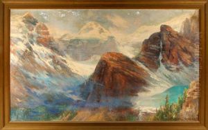 Lake Agnes In The Clouds - Canadian Rockies by Alice Blair Thomas