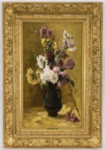 Floral Still Life by Charles Armand Etienne Thomas