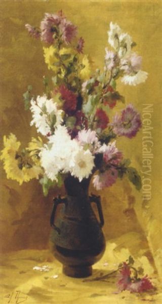 Still Life With Garden Chrysanthemums - view 1