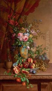 Nature Morte Aux Fleurs Et Aux Fruits