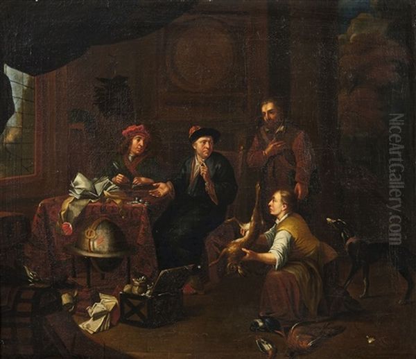 The Tax Collector In His Study Presented With Game - view 1