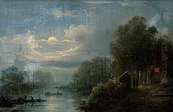 Landskap Med Byggnader Och Figurer (pair) - view 1