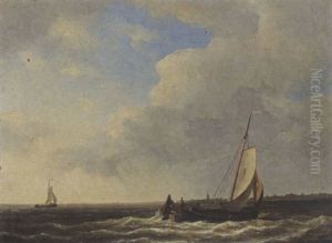 Sailing Vessel At Sea by Pieter Hendrik Thomas