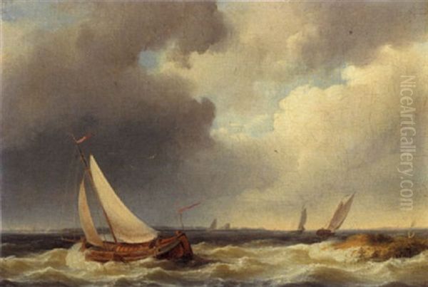 Ships In Stormy Water - view 1
